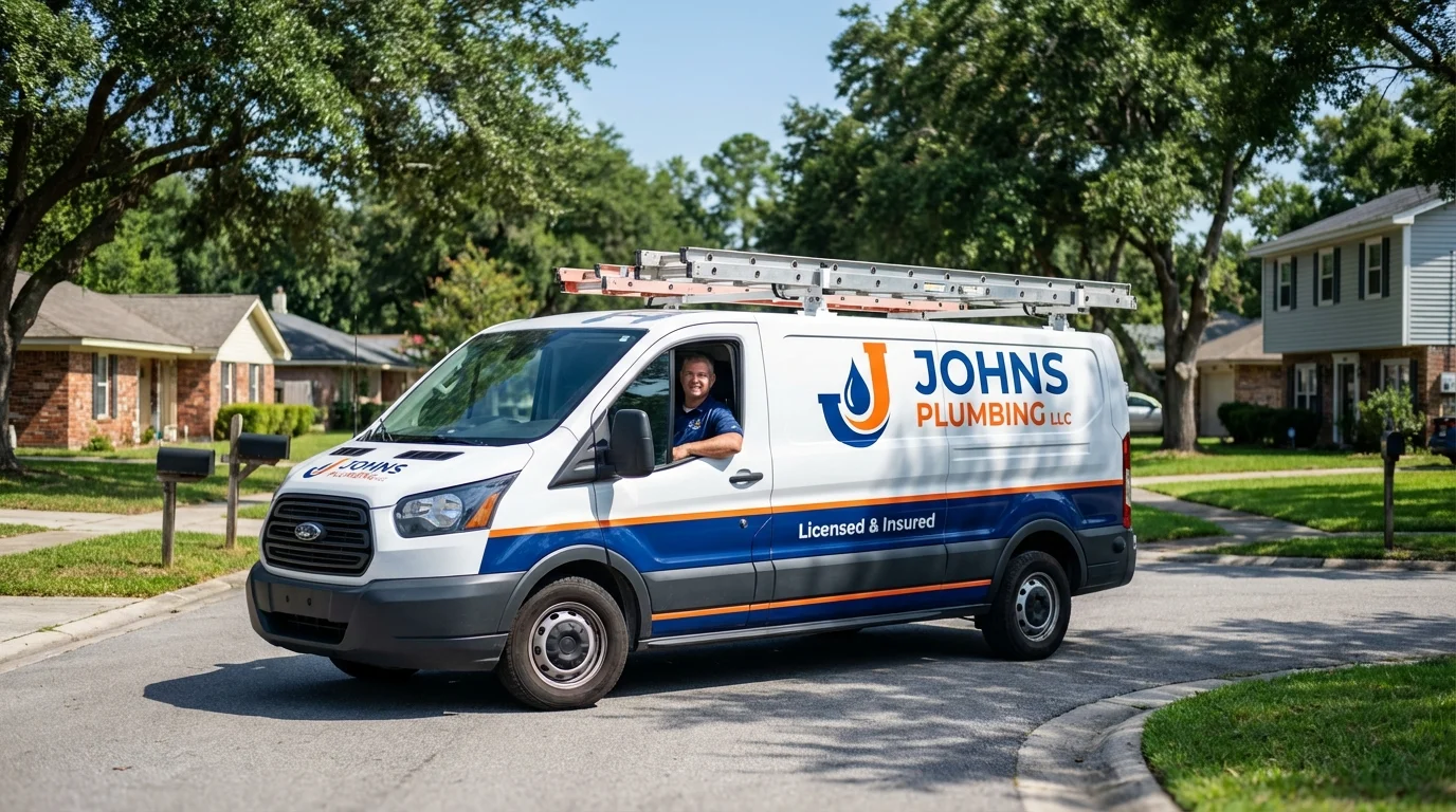 Johns Plumbing LLC service van in Blowing Rock, NC