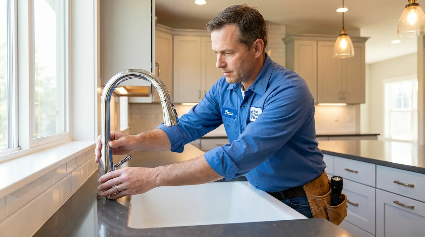 Kitchen faucet installation by Johns Plumbing LLC in Blowing Rock