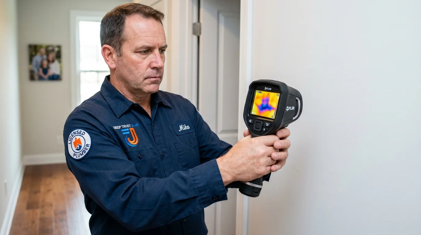Thermal imaging leak detection by Johns Plumbing LLC in Blowing Rock